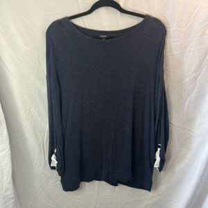 Simply Vera Vera Wang Dark Blue Long Sleeve Top